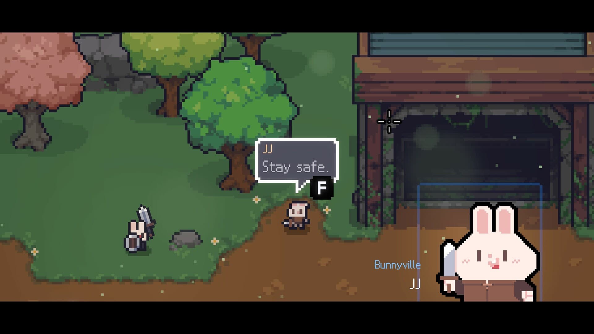 Official Sephiria screenshot showing Bunnyville and its rabbit residents.